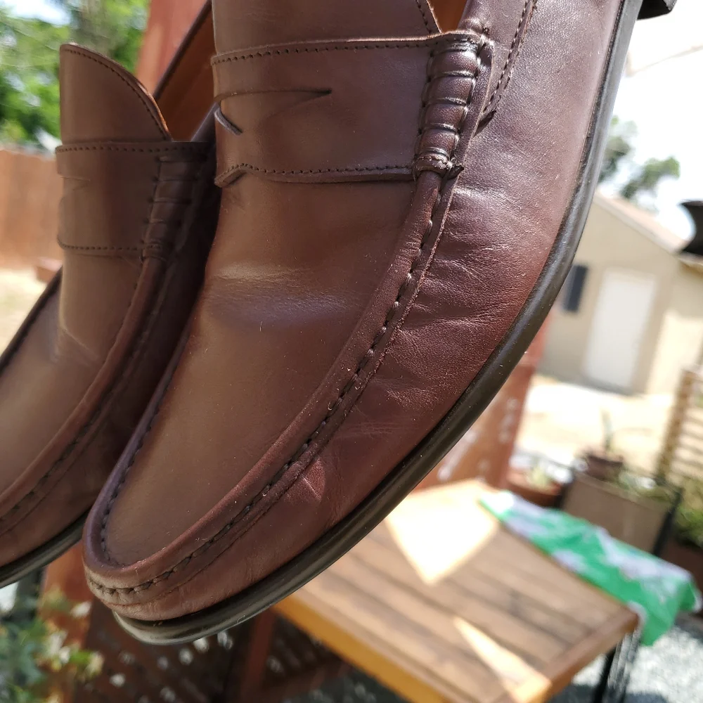 BROLETTO Italian Loafers. Men's Size 12. Brown Leather. GPWC. - Picture 3 of 10